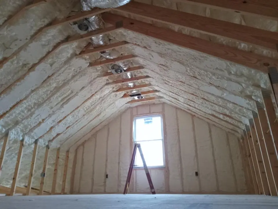 Spray foam roofing application for Crawl Space Insulation project in Lochbuie